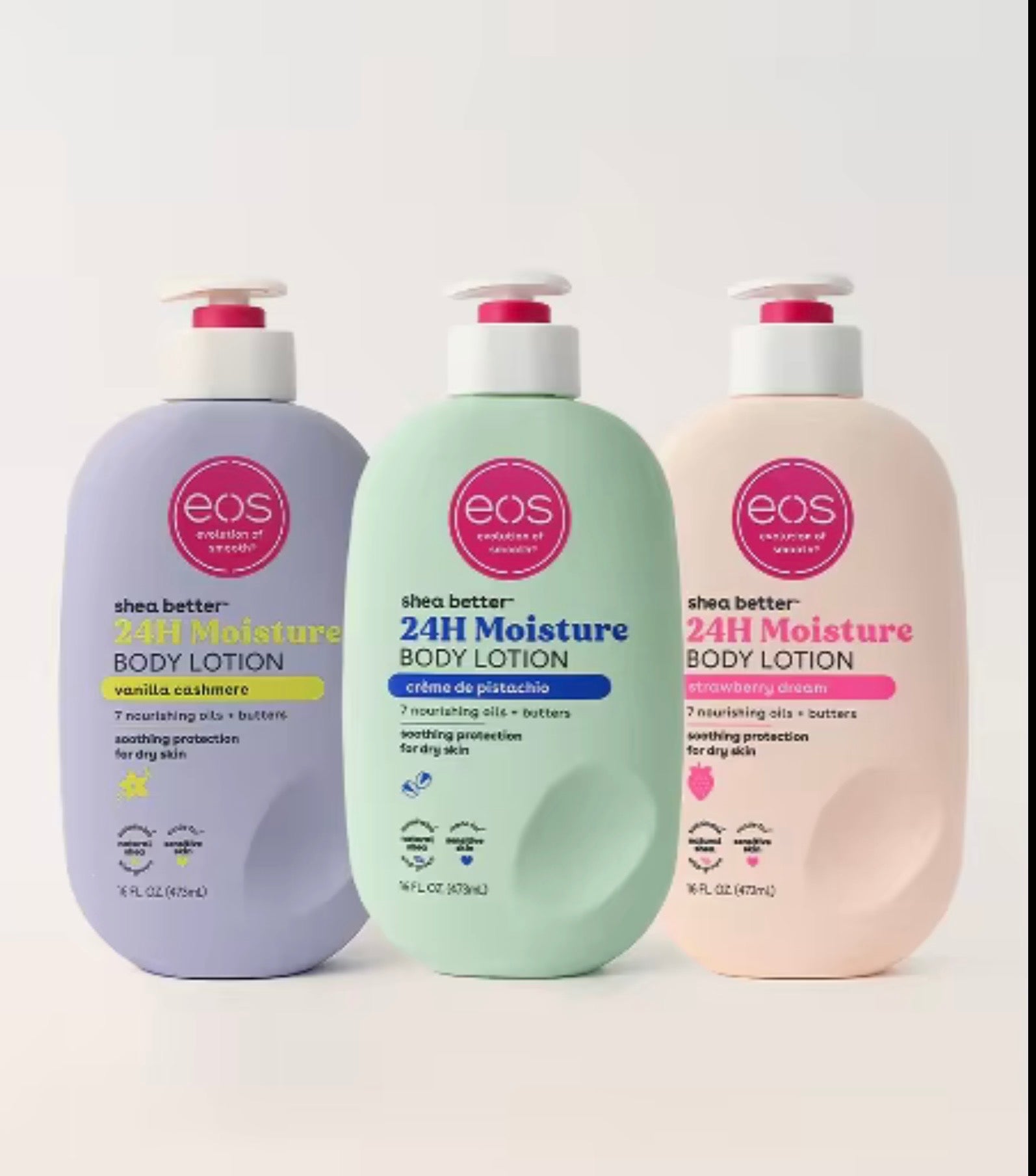 Shea Better 24H Moisture Body Lotion Dry Skin Care Pump Bottle 16 Oz Pink Champagne Pomegranate Raspberry