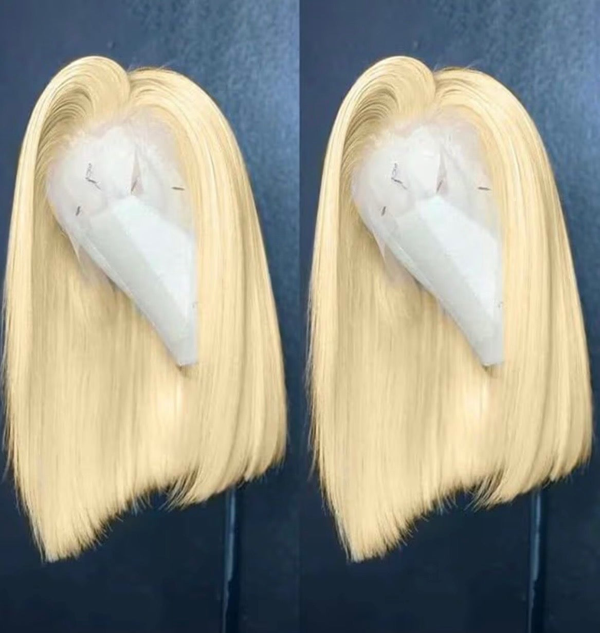 Bob human hair  wig blonde