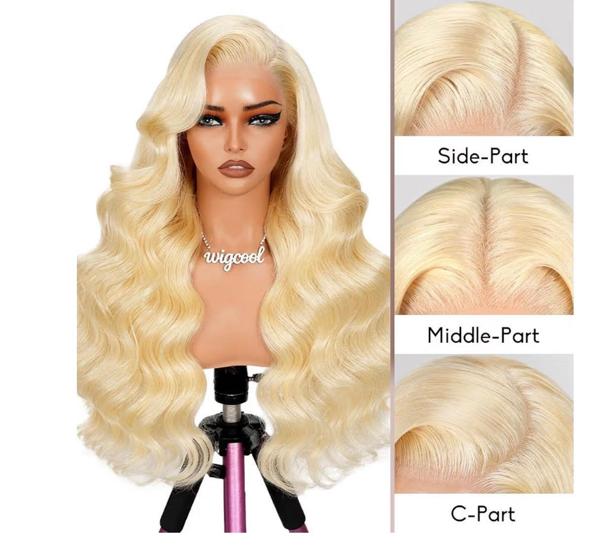 Laced front wig blonde