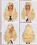 Laced front wig blonde