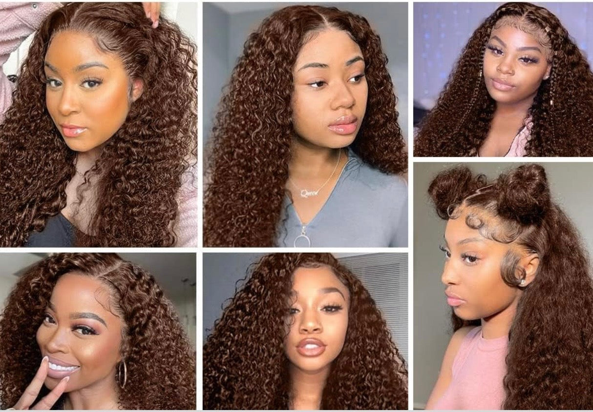 Chocolate brown human hair