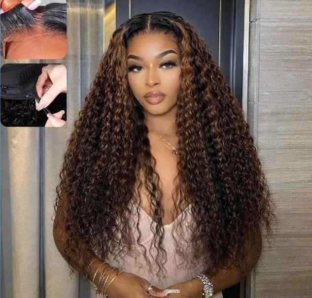 Ombre kinky curly wig