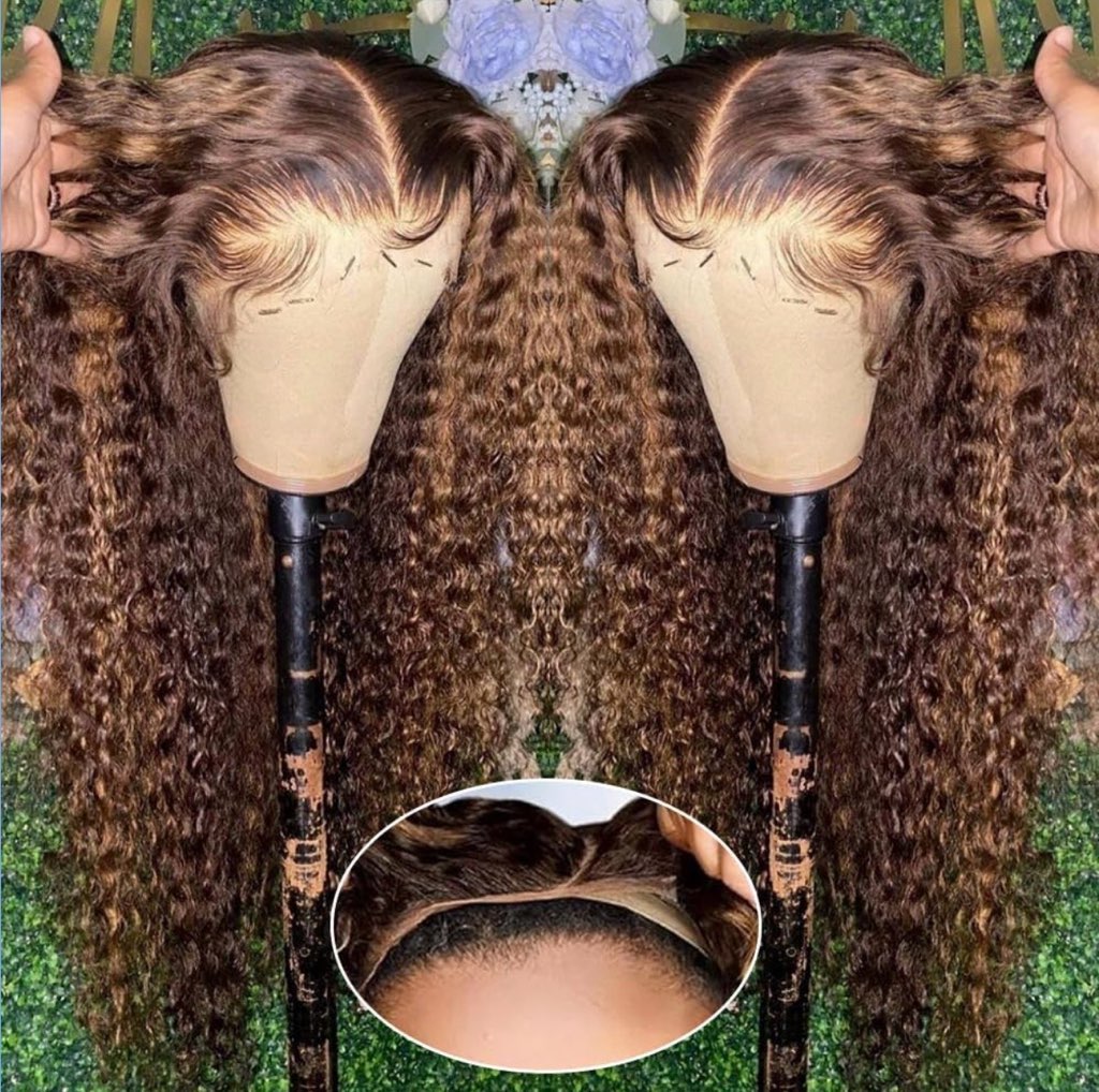 Ombre kinky curly wig