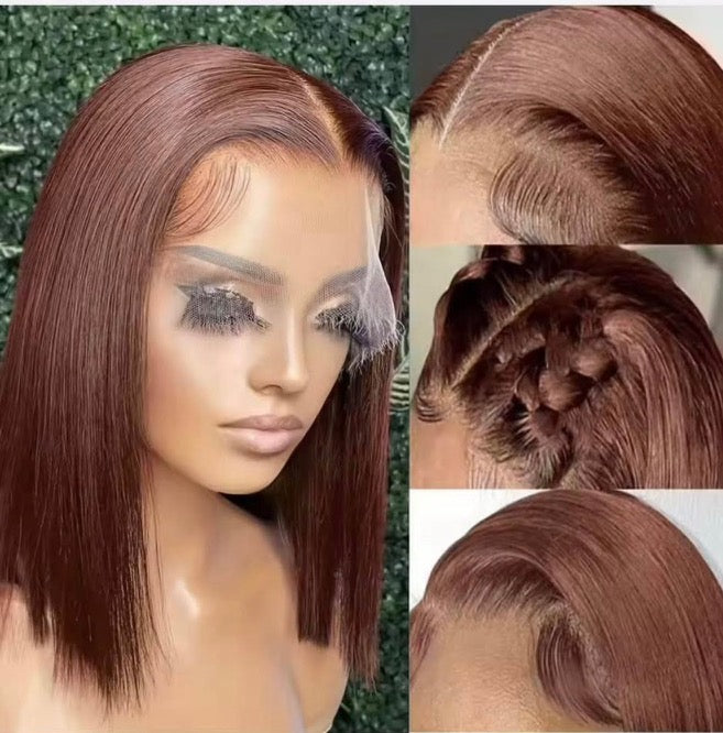 Chocolate bob human hair
