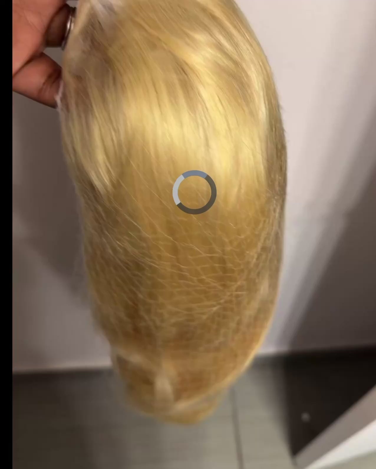 Laced front wig blonde