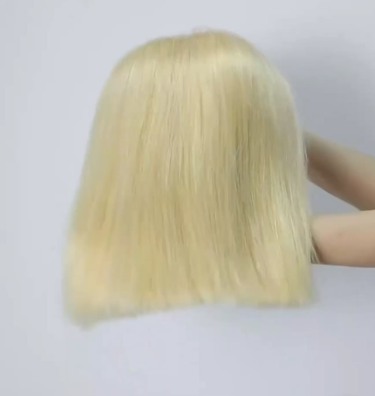 Bob human hair  wig blonde